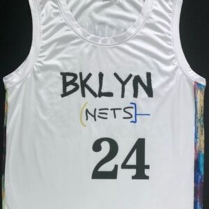 Cam Thomas BKLYN Nets #24 White Custom Jersey Tank Top Men’s Large